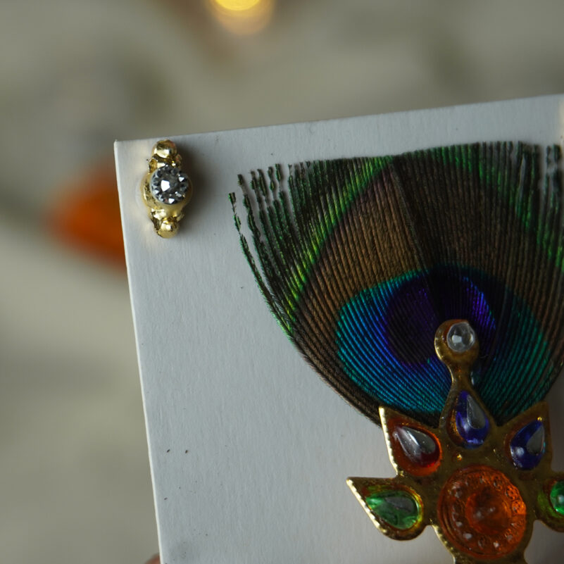 Jewellery combo for Kanha - Mukut, Necklace, Bangles, Flute & Earrings - Image 3